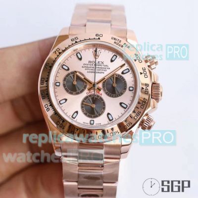 JH Factory Daytona All Rose Gold Swiss Replica Rolex Watch 40MM